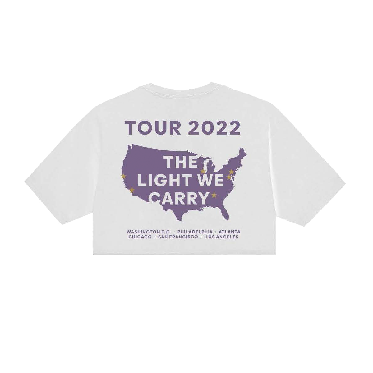 The Light We Carry Tour White Crop Top